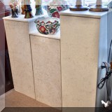 F32. Display pedestals.